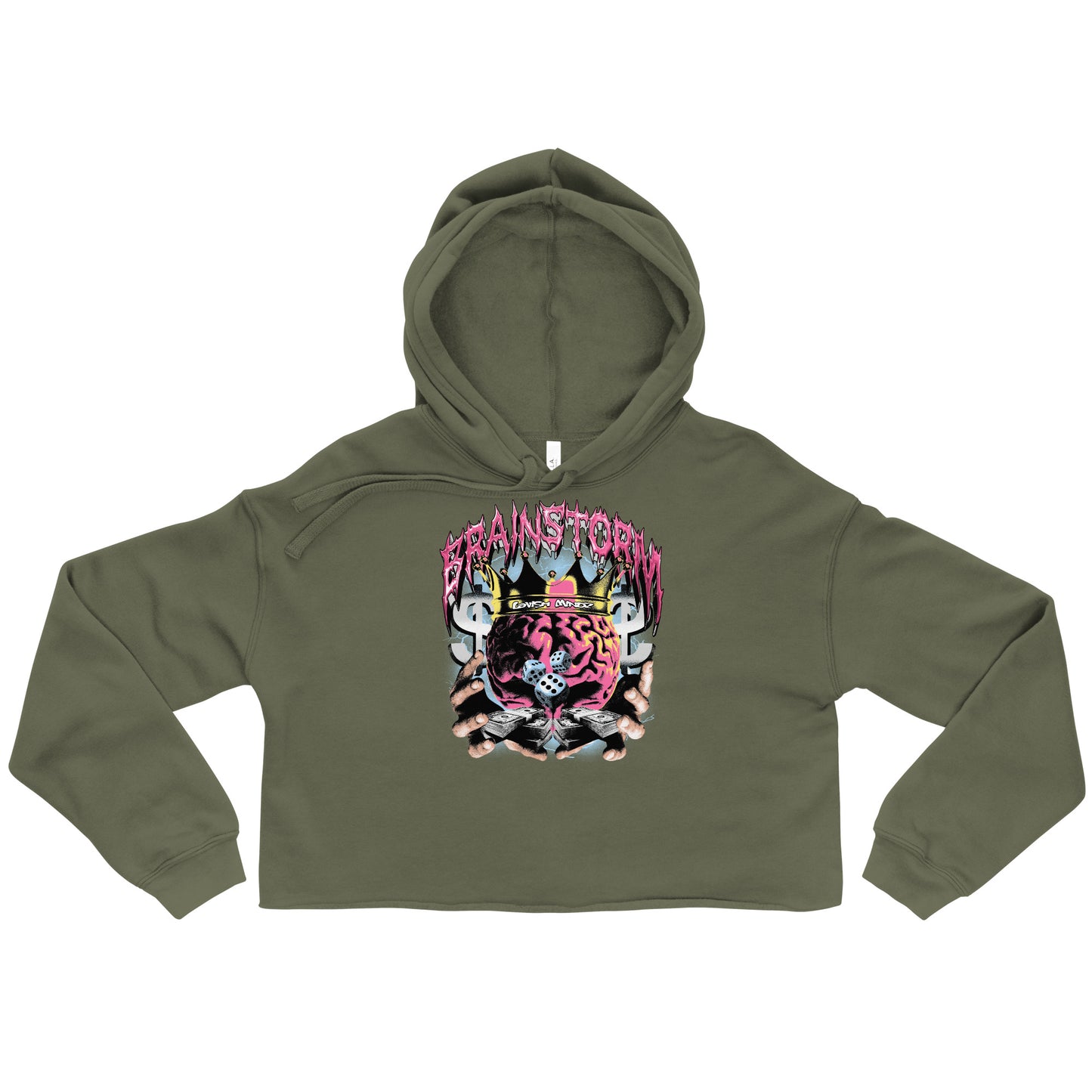 Brain Storm Crop Hoodie