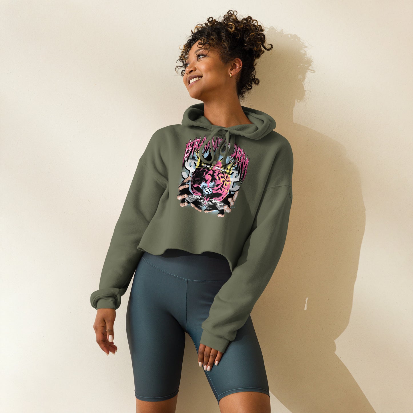 Brain Storm Crop Hoodie