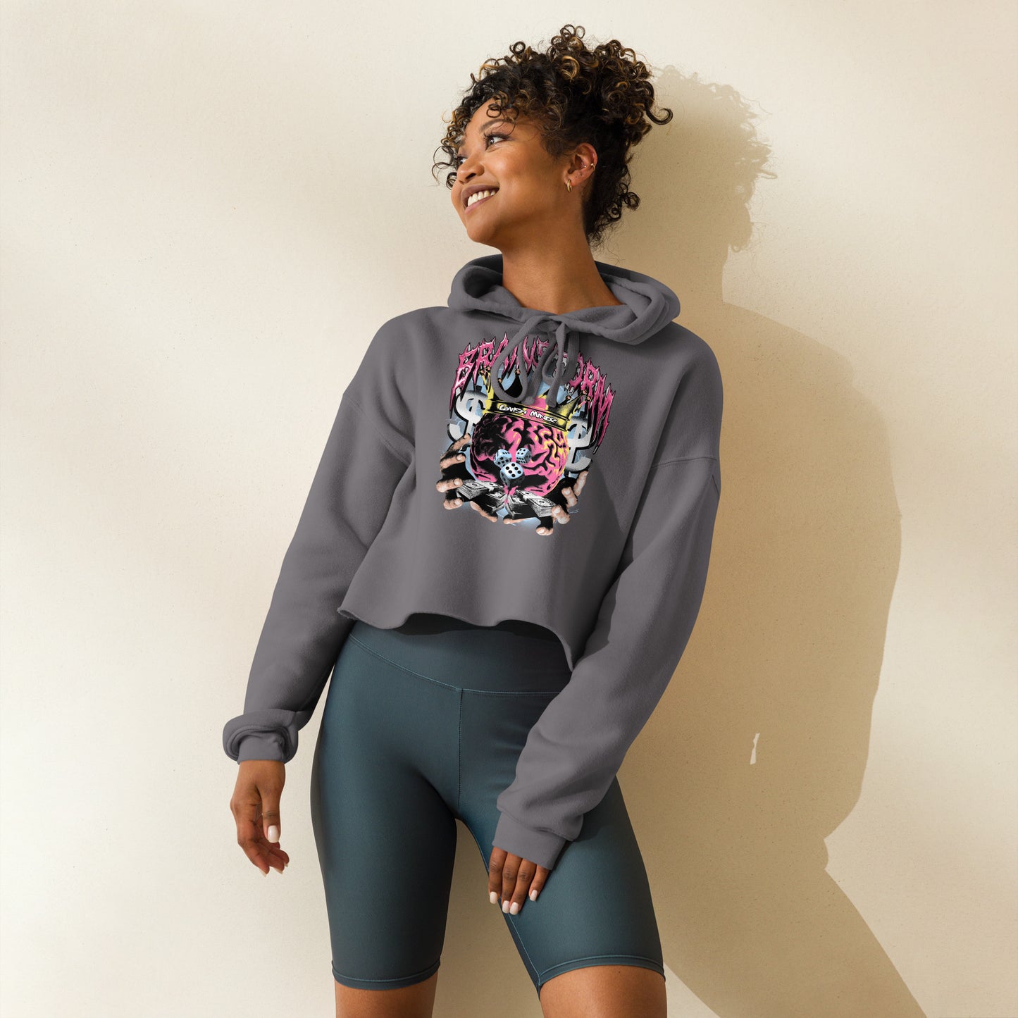Brain Storm Crop Hoodie