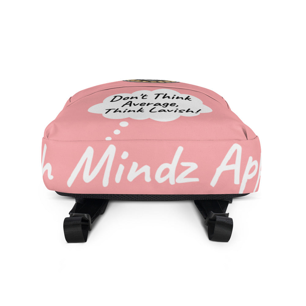 Pink Lavish Brain/Slogan Backpack
