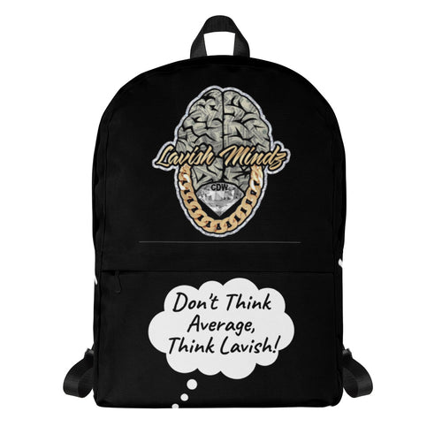 Black Lavish Brain/Slogan Backpack