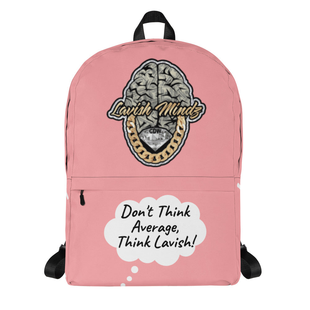 Pink Lavish Brain/Slogan Backpack