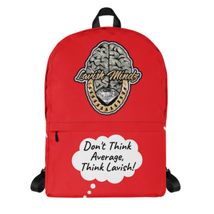 Red Lavish Brain/Slogan Backpack