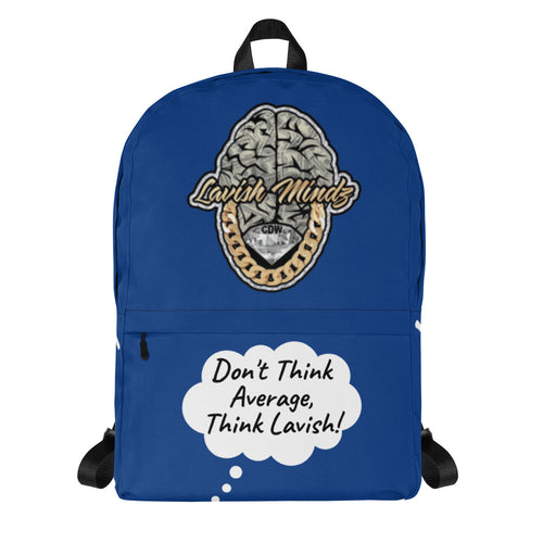 Blue Lavish Brain/Slogan Backpack