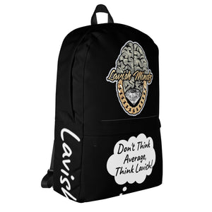 Black Lavish Brain/Slogan Backpack