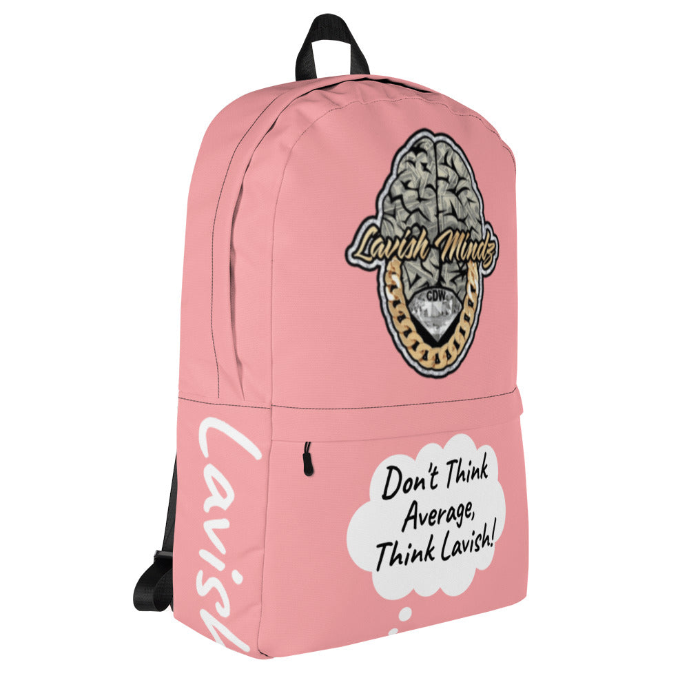 Pink Lavish Brain/Slogan Backpack