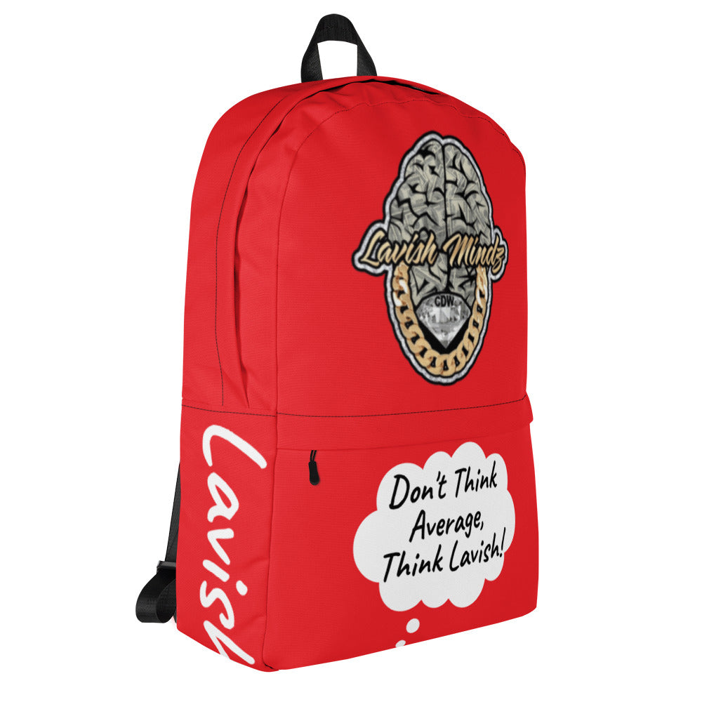 Red Lavish Brain/Slogan Backpack