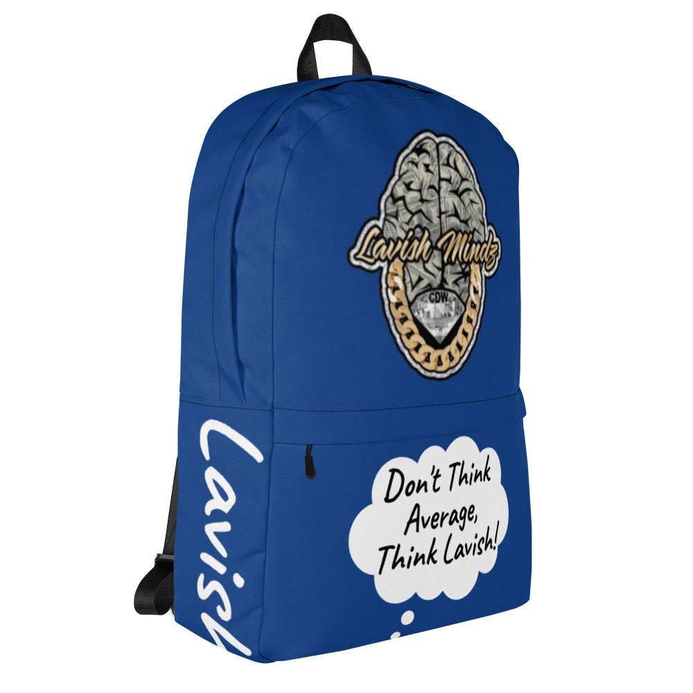 Blue Lavish Brain/Slogan Backpack