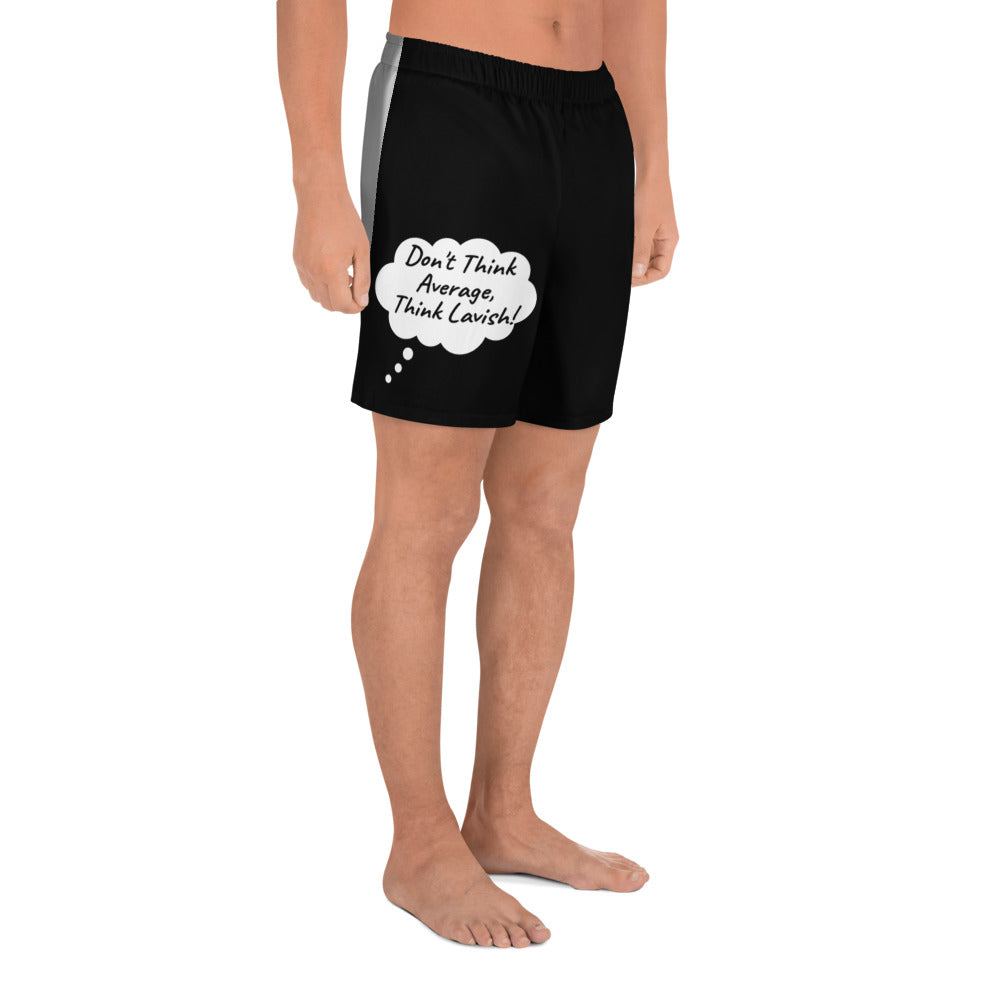 2 Tone Slogan Men's Athletic Long Shorts