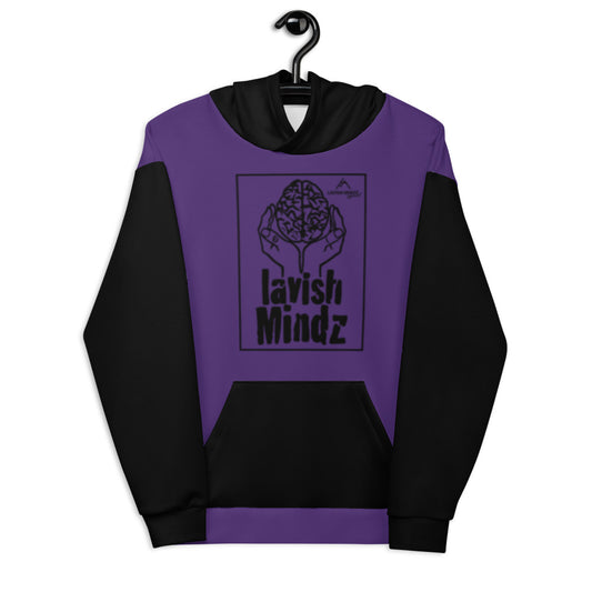 Brain In Hand Purple/Black Hoodie