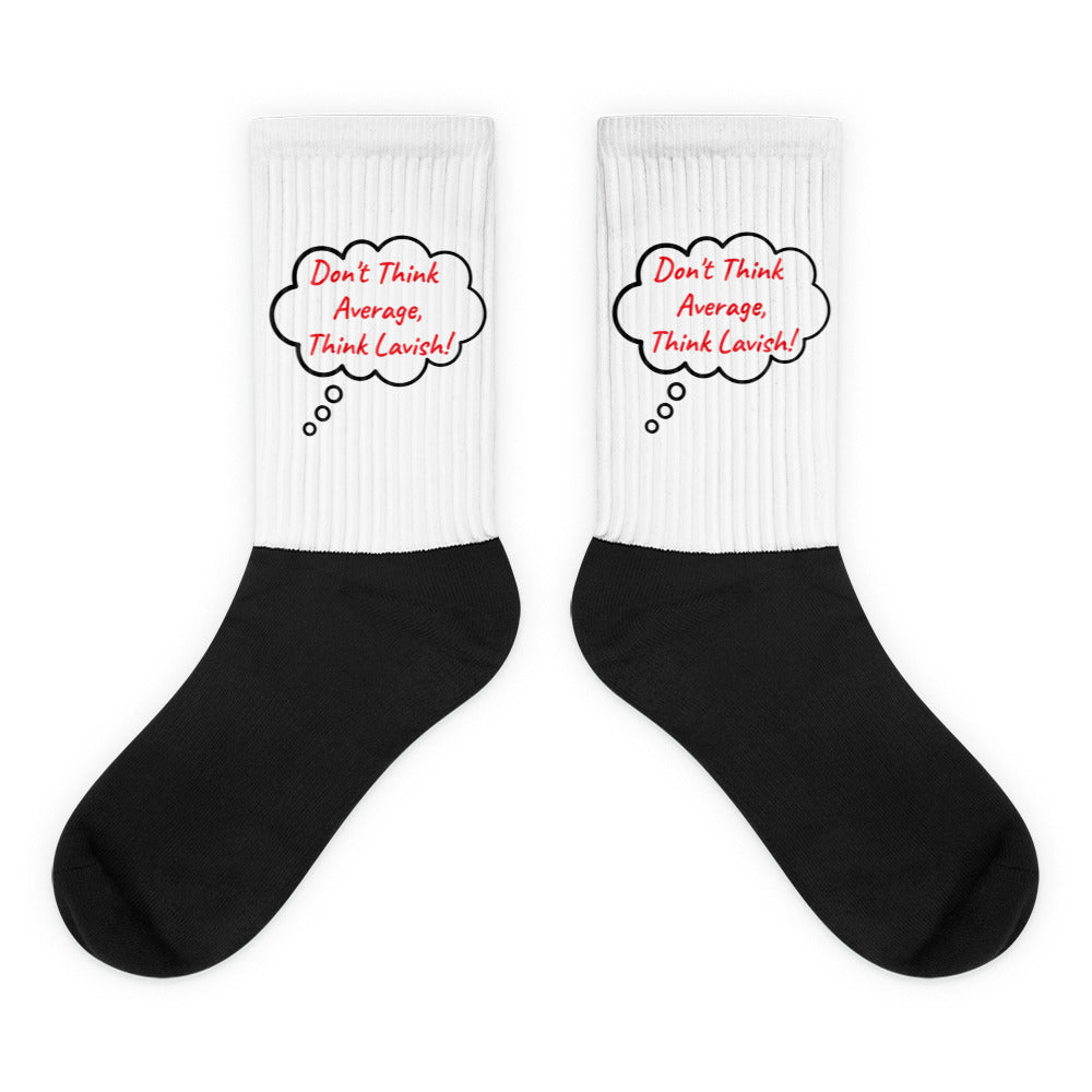 Lavish Slogan Socks Red